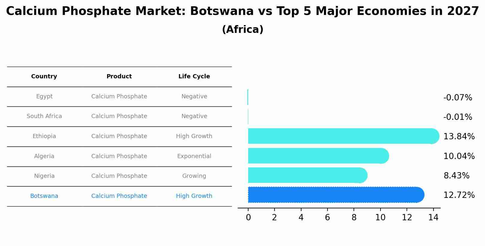 Calcium Phosphate Market: Botswana vs Top 5 Major Economies in 2027 (Africa)