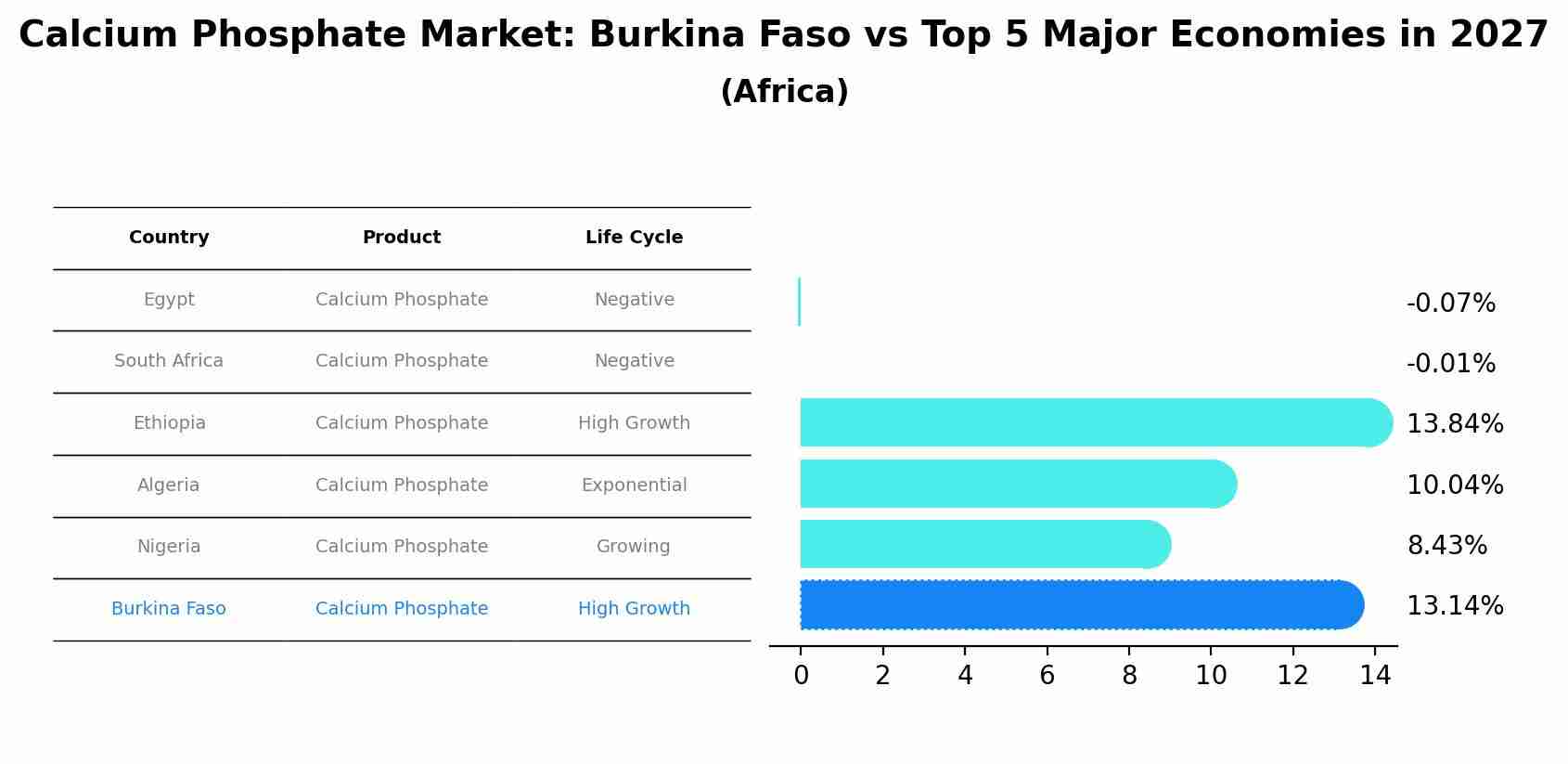 Calcium Phosphate Market: Burkina Faso vs Top 5 Major Economies in 2027 (Africa)