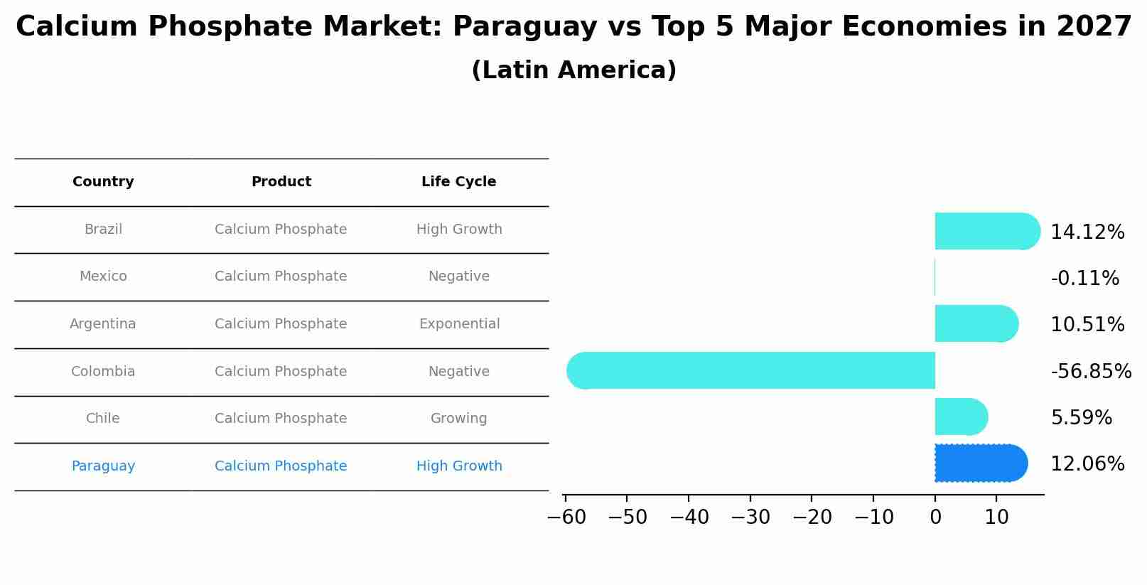 Calcium Phosphate Market: Paraguay vs Top 5 Major Economies in 2027 (Latin America)