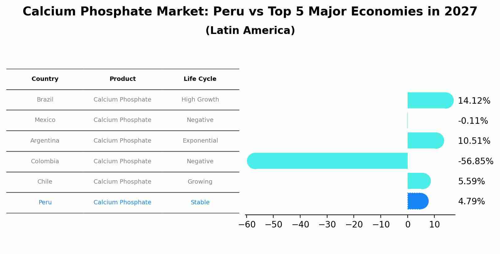 Calcium Phosphate Market: Peru vs Top 5 Major Economies in 2027 (Latin America)