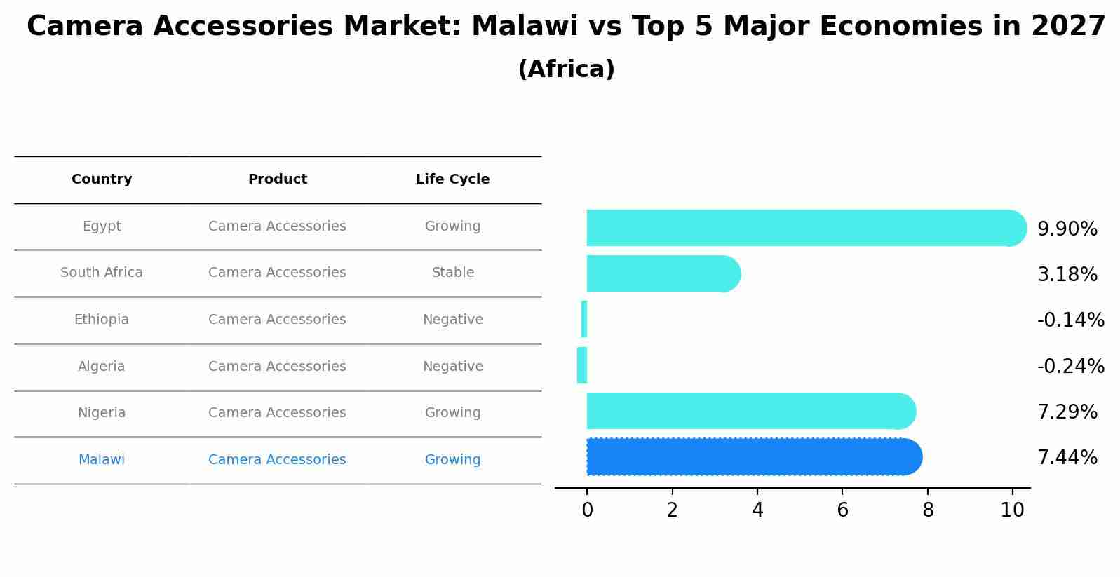 Camera Accessories Market: Malawi vs Top 5 Major Economies in 2027 (Africa)