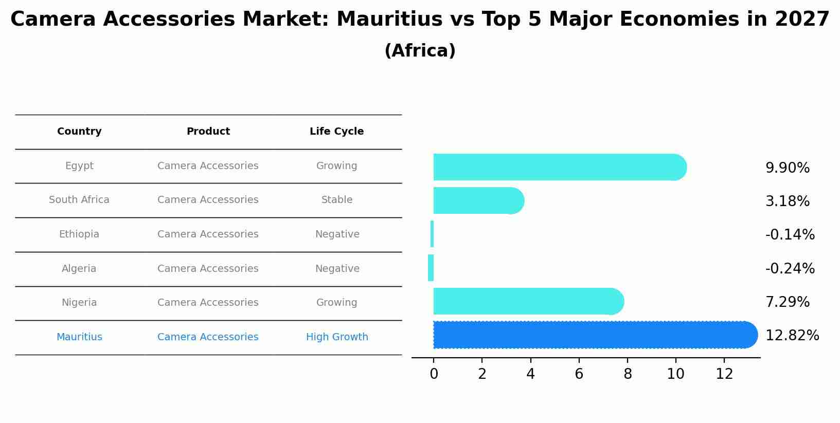 Camera Accessories Market: Mauritius vs Top 5 Major Economies in 2027 (Africa)