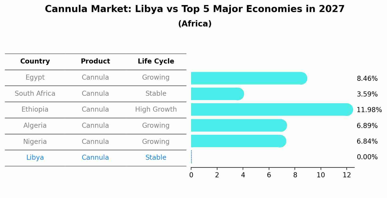 Cannula Market: Libya vs Top 5 Major Economies in 2027 (Africa)