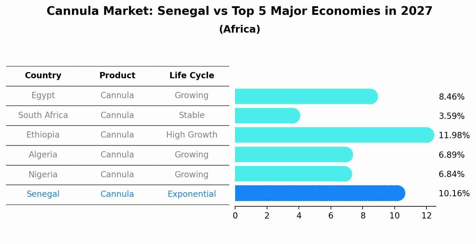 Cannula Market: Senegal vs Top 5 Major Economies in 2027 (Africa)