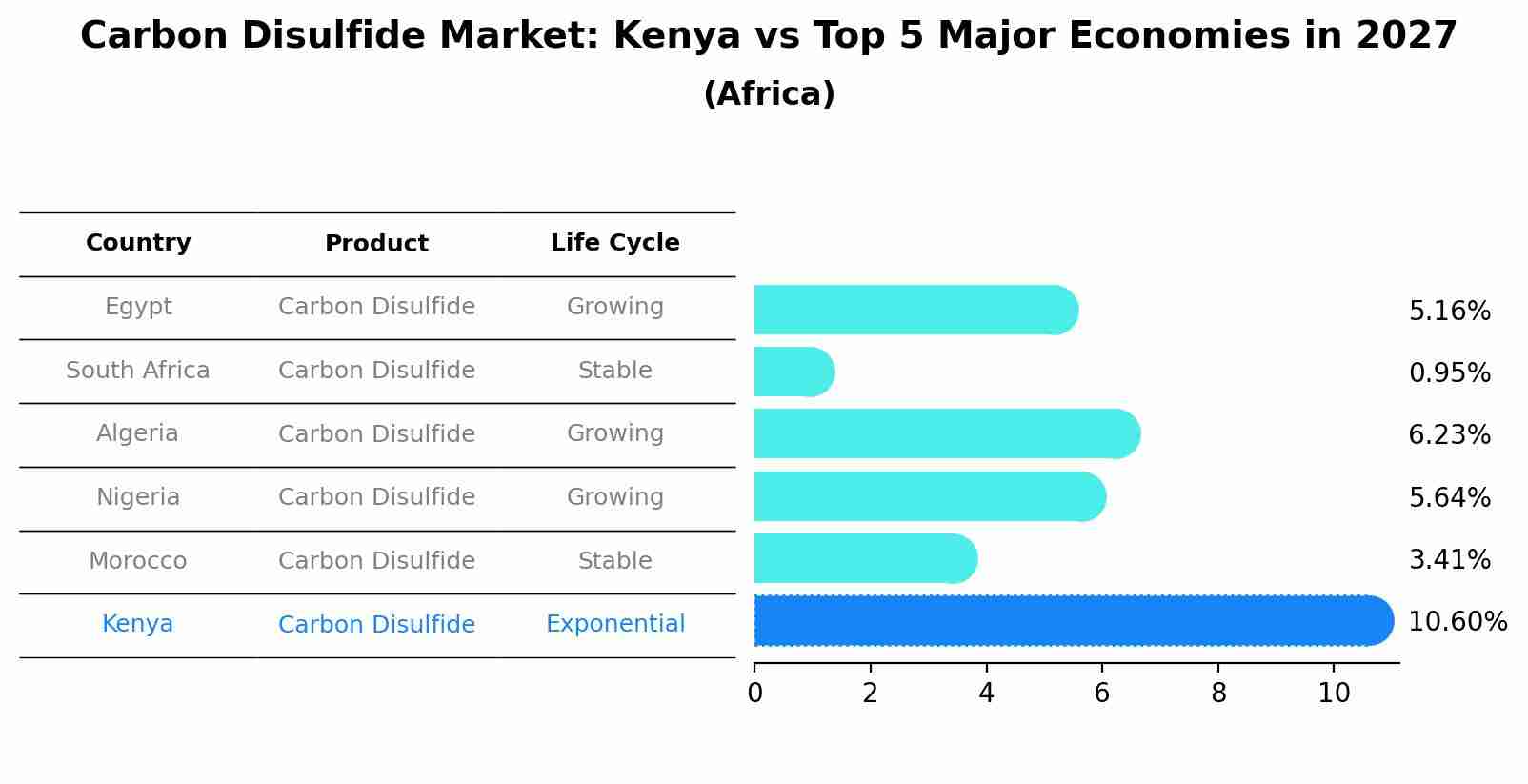 Carbon Disulfide Market: Kenya vs Top 5 Major Economies in 2027 (Africa)