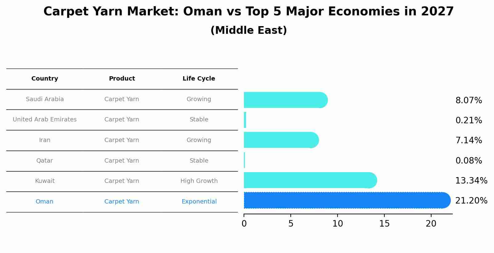 Carpet Yarn Market: Oman vs Top 5 Major Economies in 2027 (Middle East)