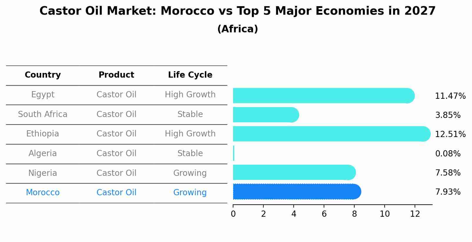 Castor Oil Market: Morocco vs Top 5 Major Economies in 2027 (Africa)