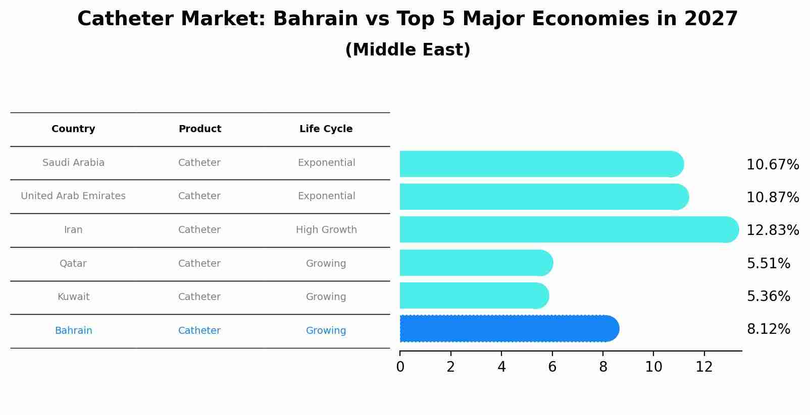 Catheter Market: Bahrain vs Top 5 Major Economies in 2027 (Middle East)