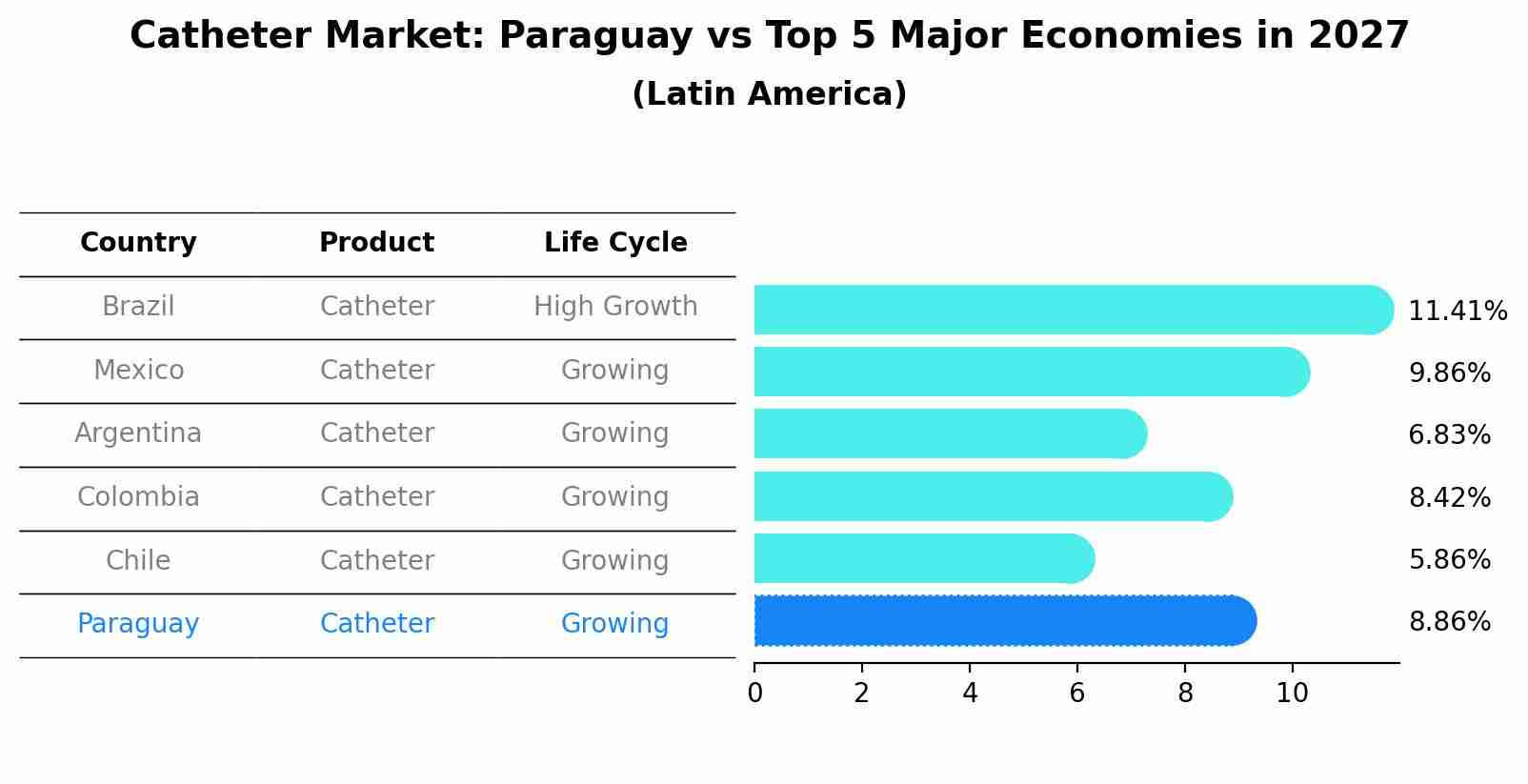 Catheter Market: Paraguay vs Top 5 Major Economies in 2027 (Latin America)