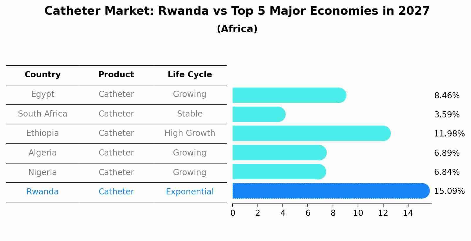 Catheter Market: Rwanda vs Top 5 Major Economies in 2027 (Africa)