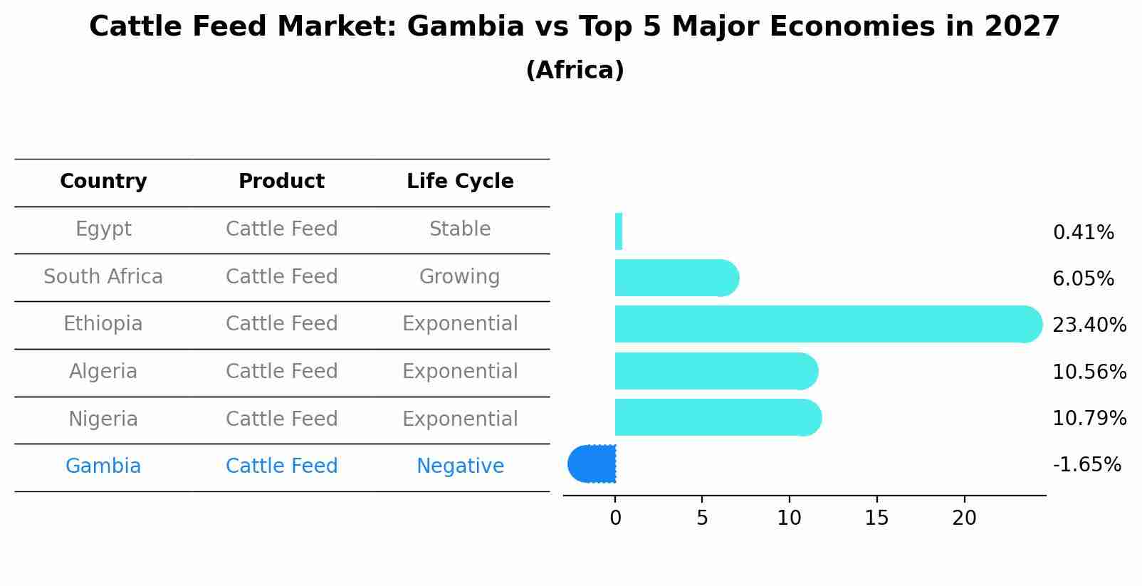 Cattle Feed Market: Gambia vs Top 5 Major Economies in 2027 (Africa)