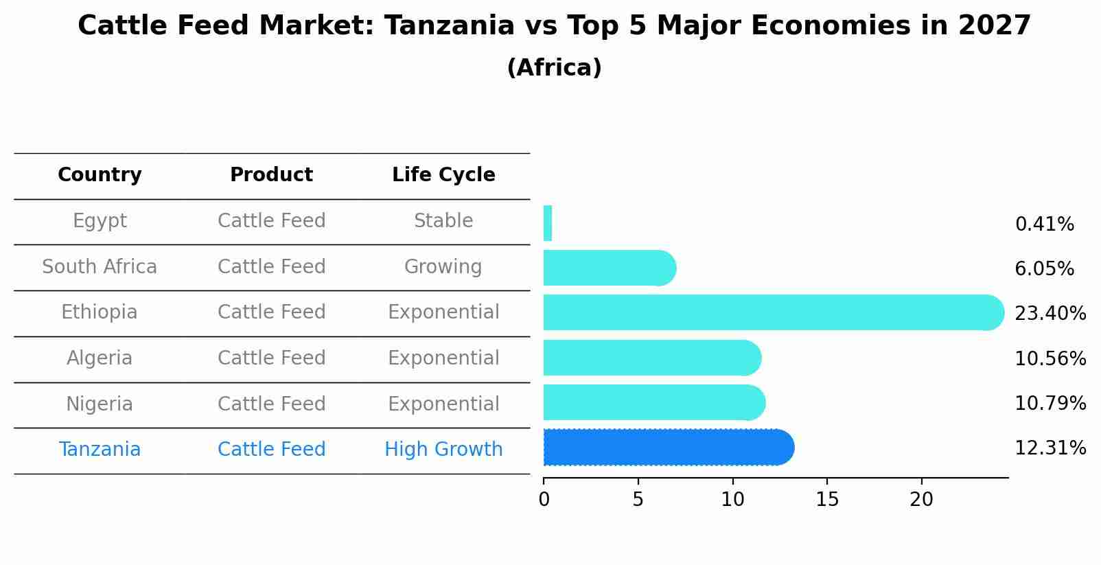 Cattle Feed Market: Tanzania vs Top 5 Major Economies in 2027 (Africa)