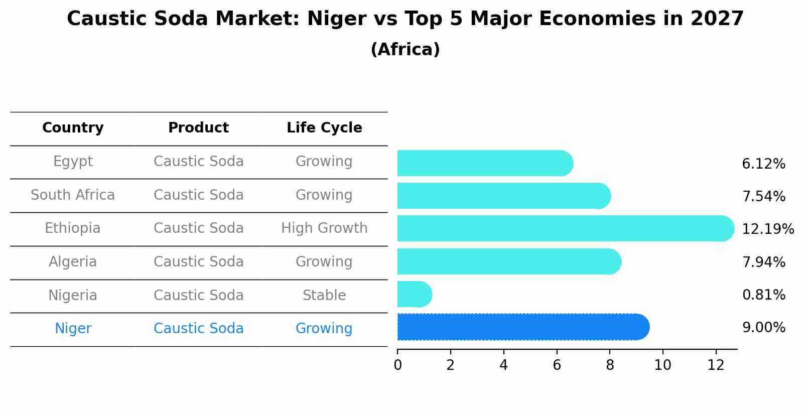 Caustic Soda Market: Niger vs Top 5 Major Economies in 2027 (Africa)