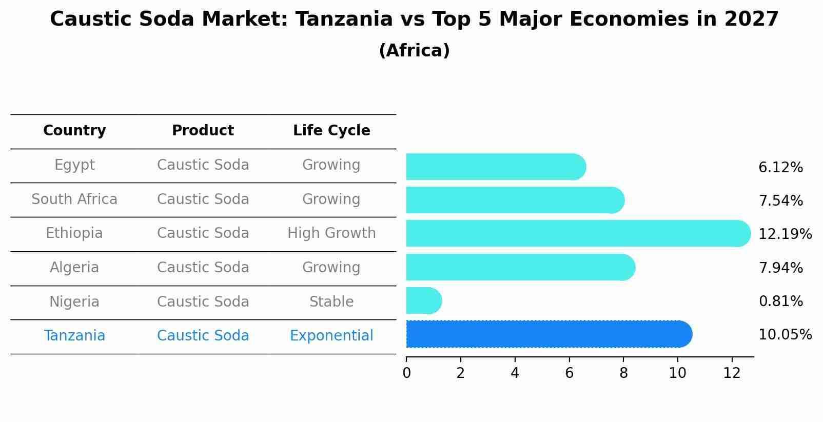 Caustic Soda Market: Tanzania vs Top 5 Major Economies in 2027 (Africa)
