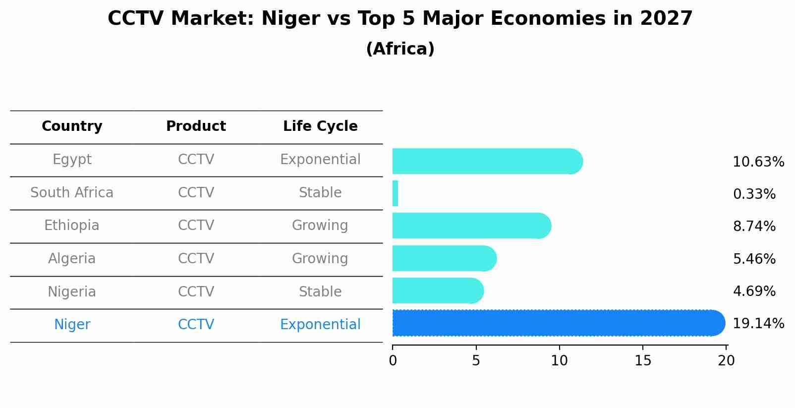 CCTV Market: Niger vs Top 5 Major Economies in 2027 (Africa)