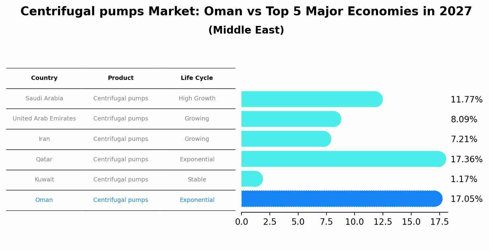 Centrifugal pumps Market: Oman vs Top 5 Major Economies in 2027 (Middle East)