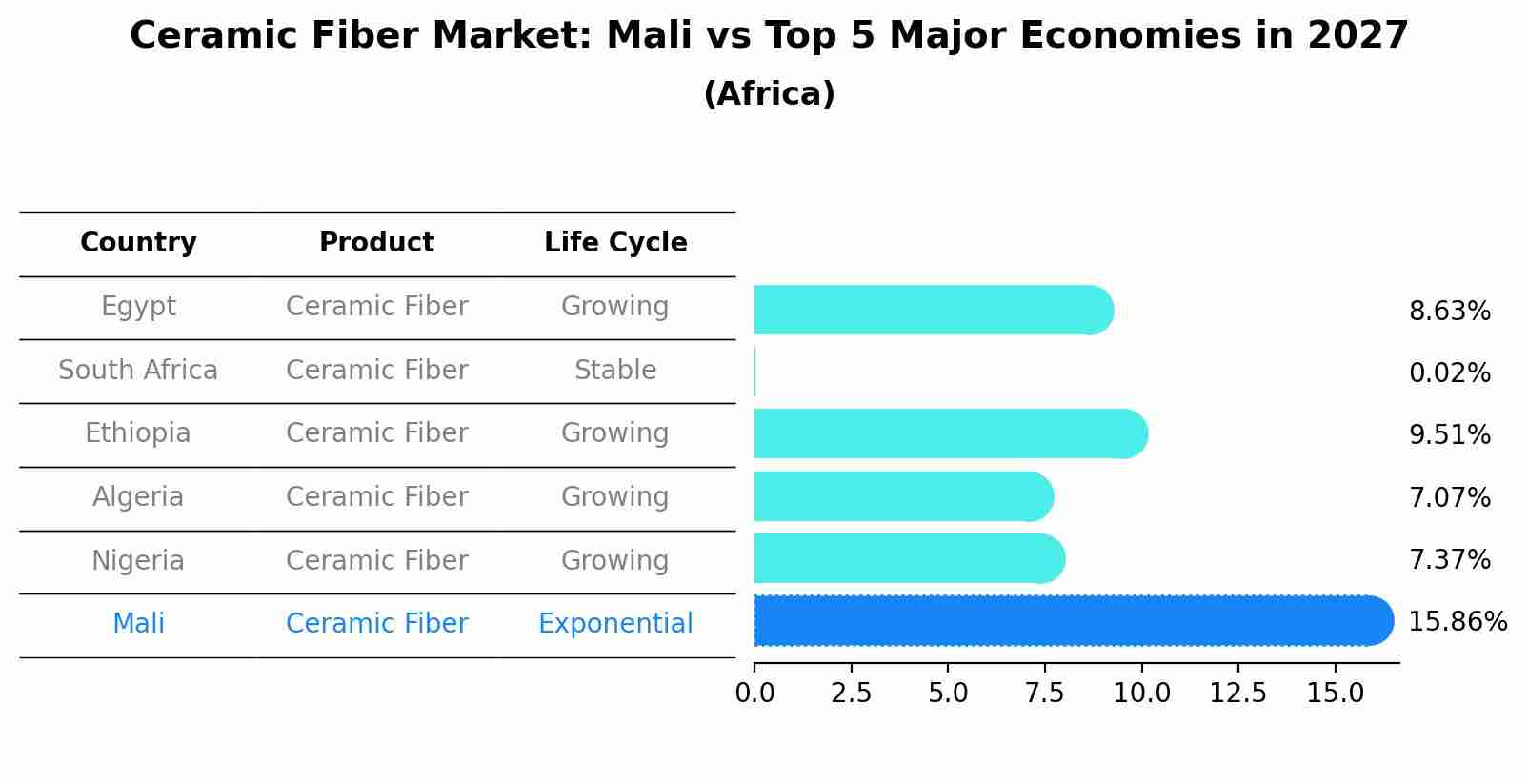Ceramic Fiber Market: Mali vs Top 5 Major Economies in 2027 (Africa)