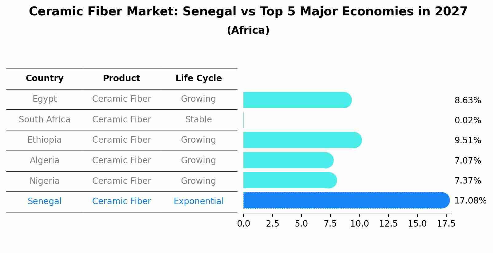 Ceramic Fiber Market: Senegal vs Top 5 Major Economies in 2027 (Africa)