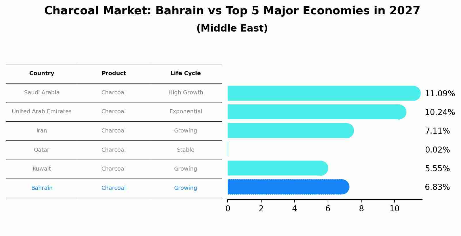 Charcoal Market: Bahrain vs Top 5 Major Economies in 2027 (Middle East)