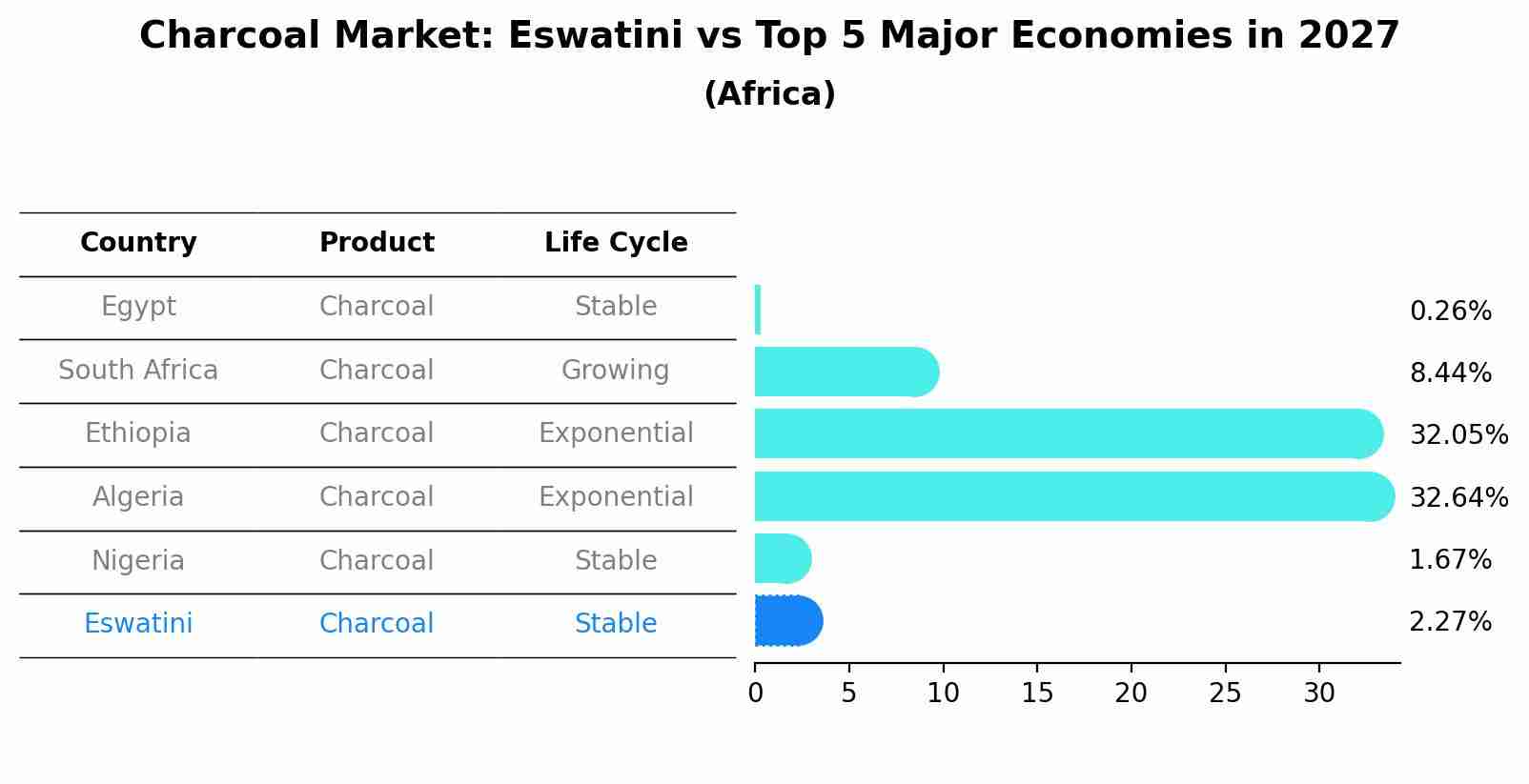 Charcoal Market: Eswatini vs Top 5 Major Economies in 2027 (Africa)