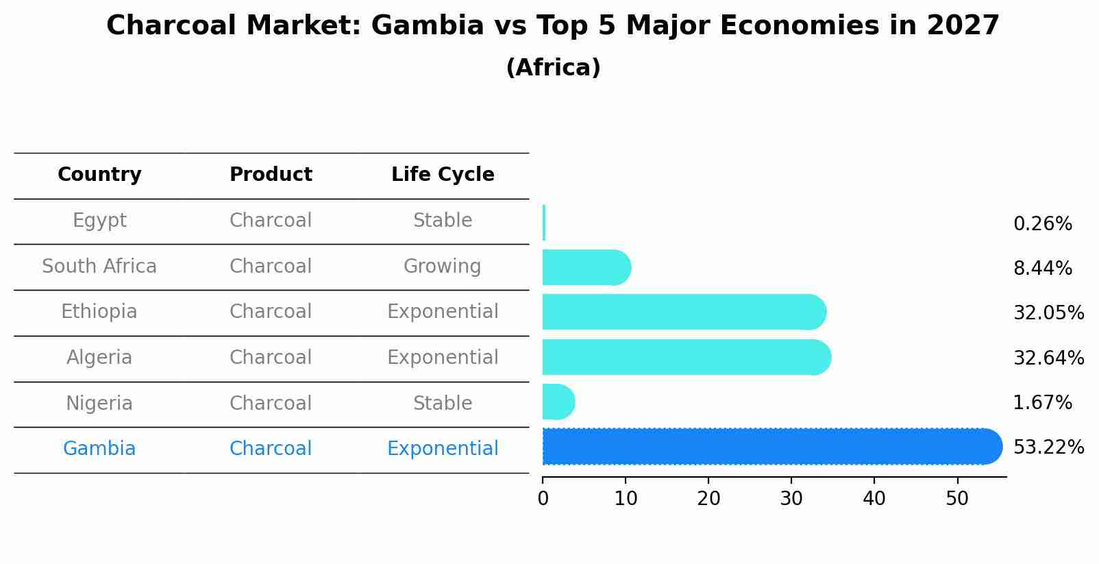 Charcoal Market: Gambia vs Top 5 Major Economies in 2027 (Africa)