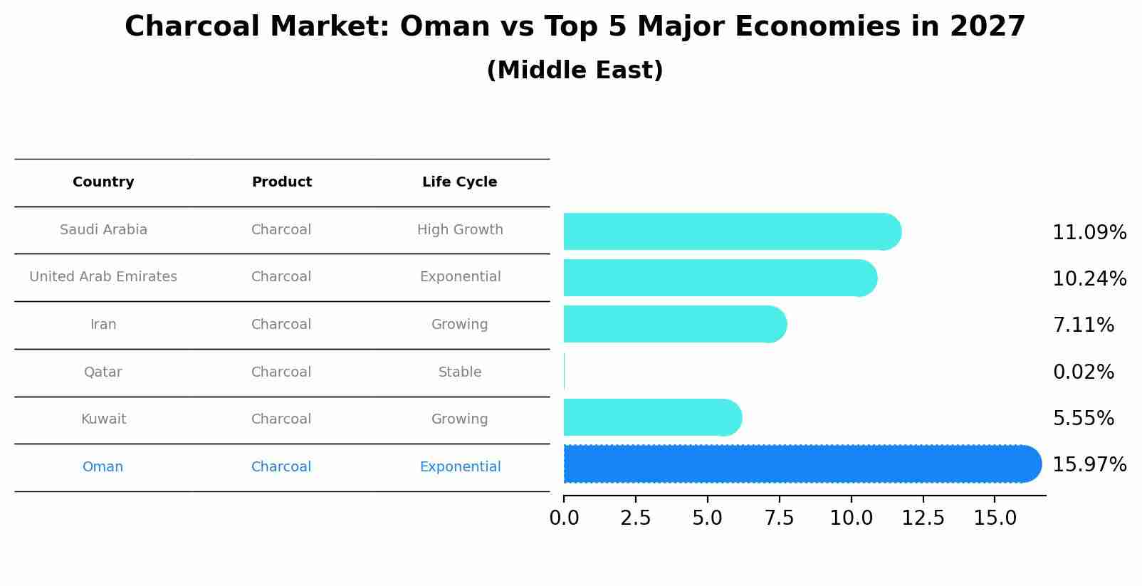 Charcoal Market: Oman vs Top 5 Major Economies in 2027 (Middle East)