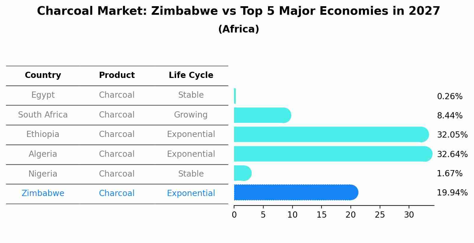 Charcoal Market: Zimbabwe vs Top 5 Major Economies in 2027 (Africa)
