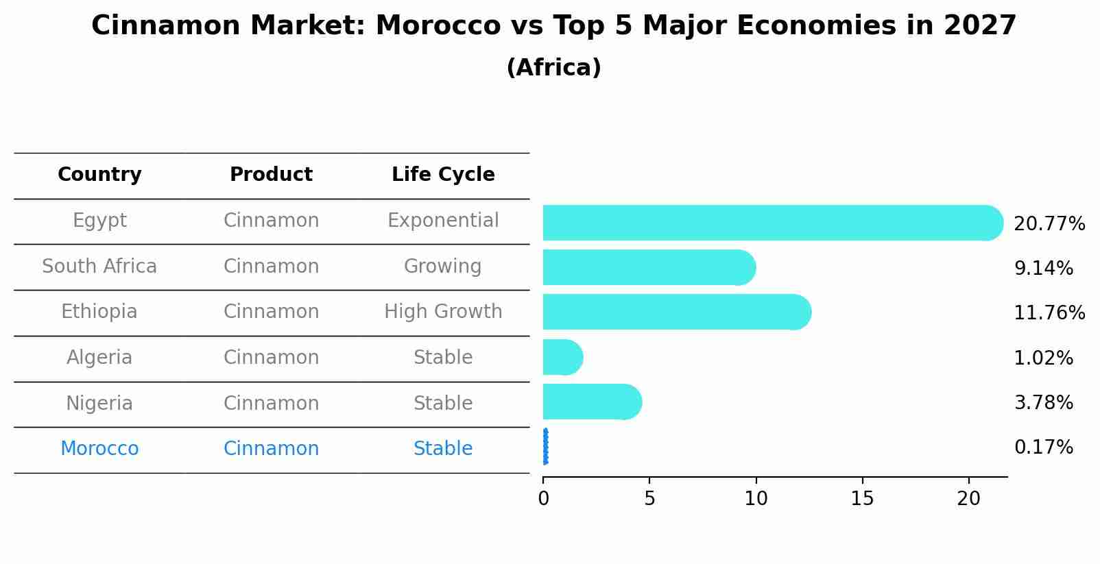 Cinnamon Market: Morocco vs Top 5 Major Economies in 2027 (Africa)