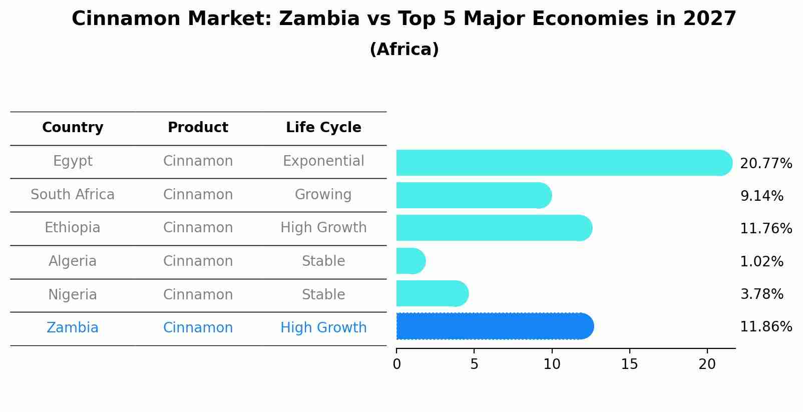 Cinnamon Market: Zambia vs Top 5 Major Economies in 2027 (Africa)