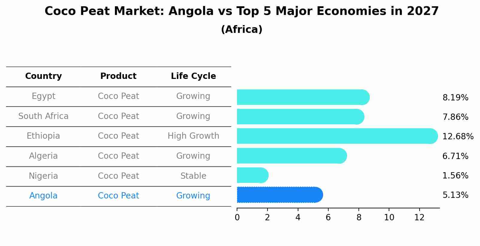 Coco Peat Market: Angola vs Top 5 Major Economies in 2027 (Africa)
