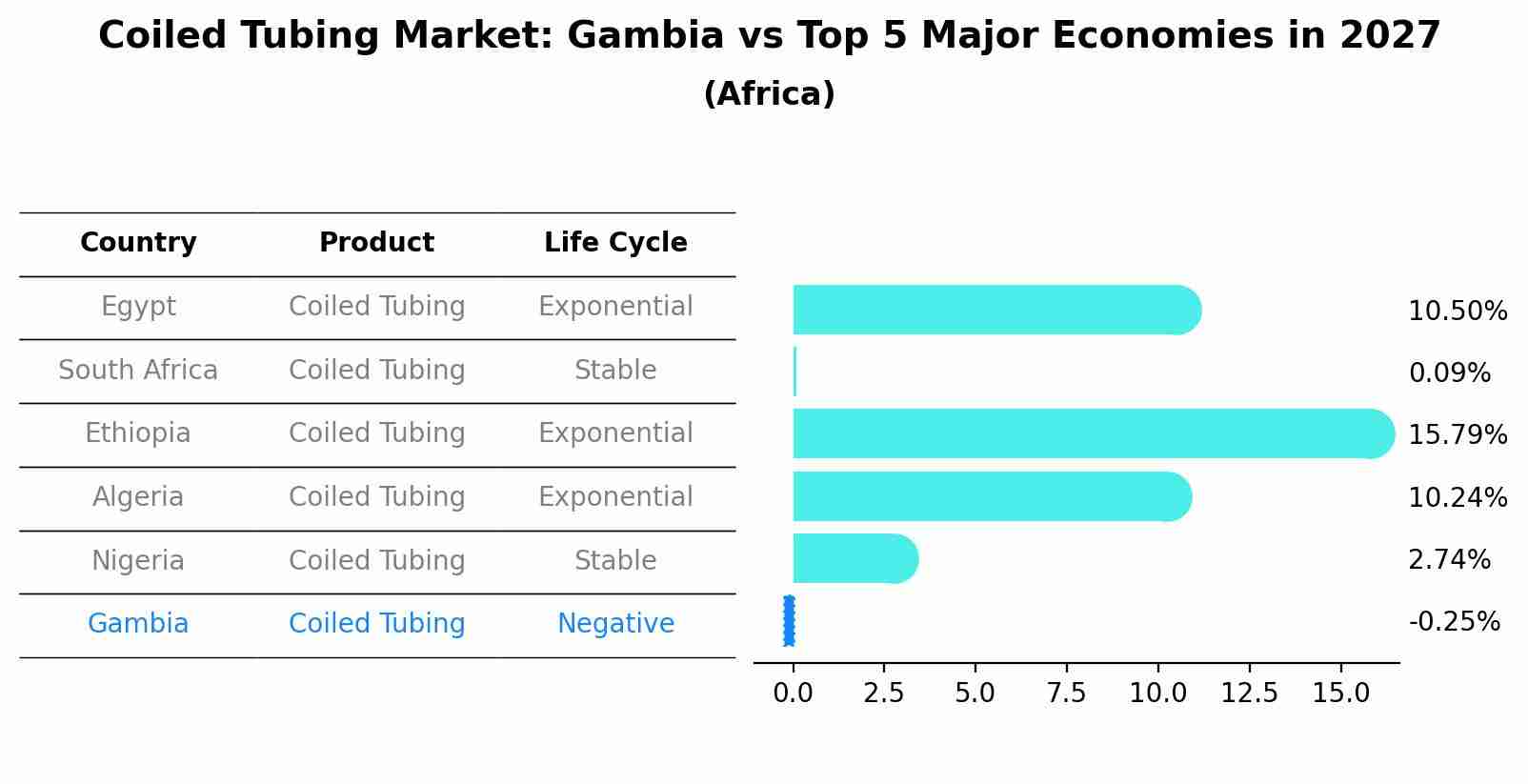 Coiled Tubing Market: Gambia vs Top 5 Major Economies in 2027 (Africa)
