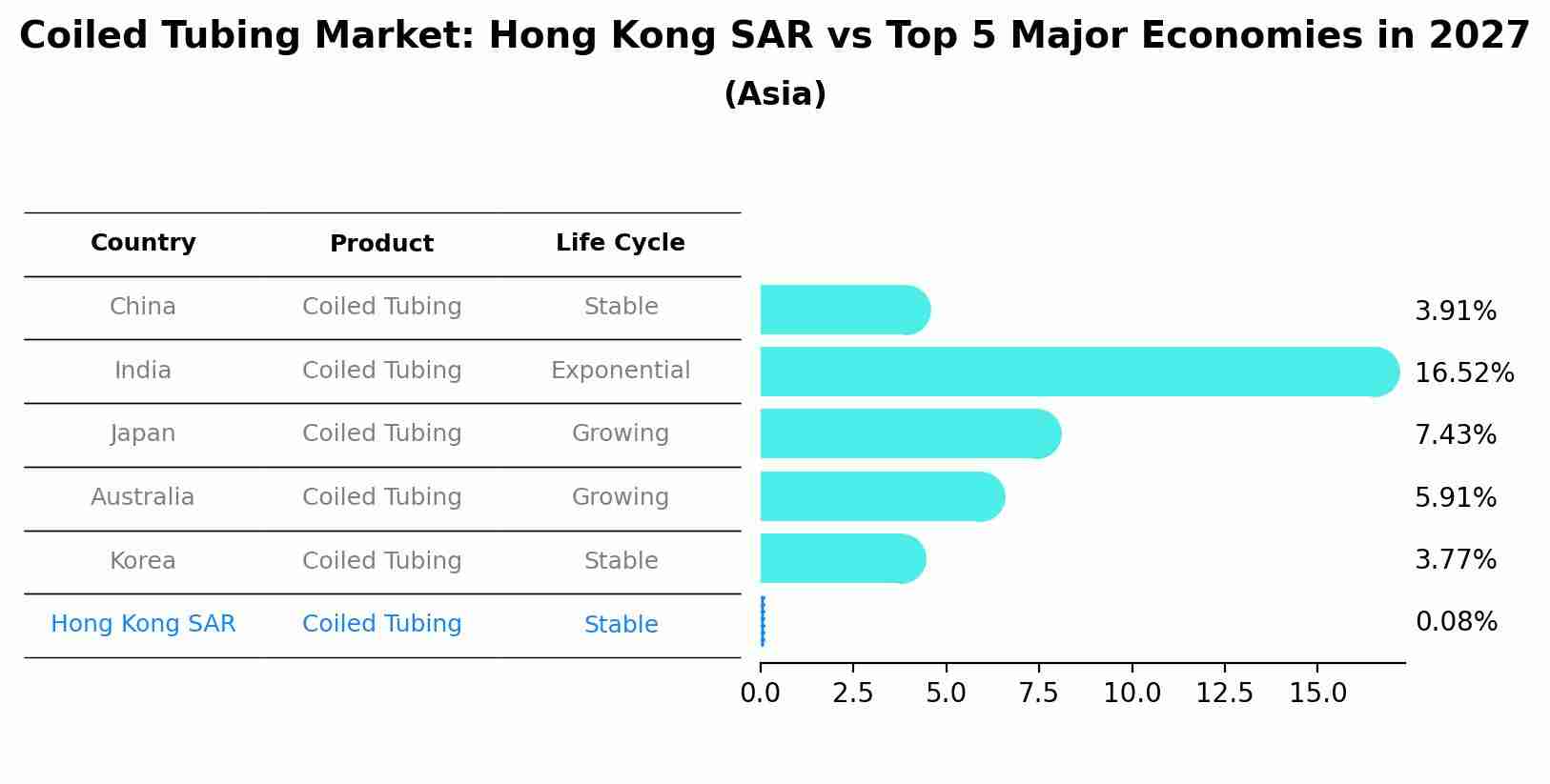 Coiled Tubing Market: Hong Kong SAR vs Top 5 Major Economies in 2027 (Asia)