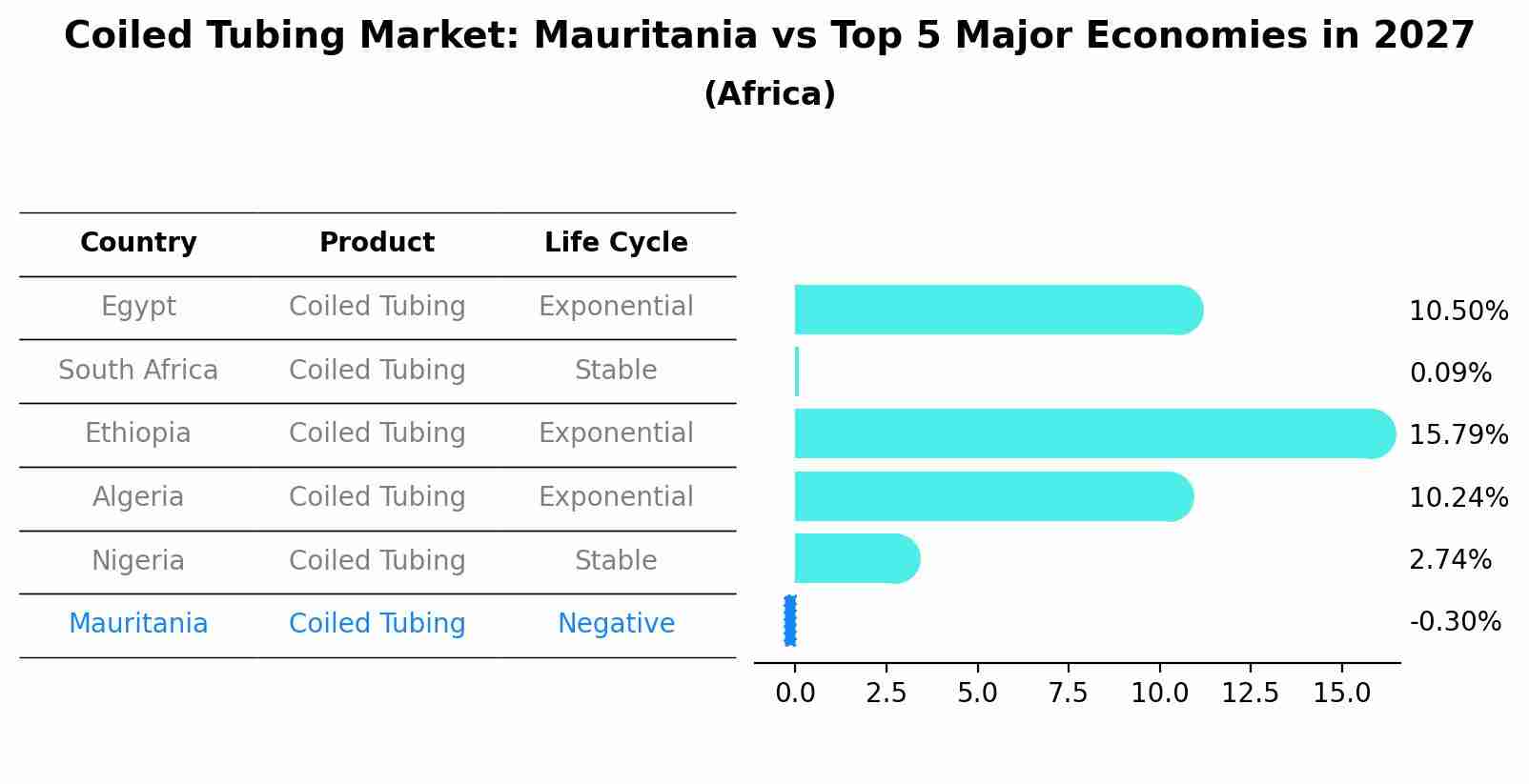 Coiled Tubing Market: Mauritania vs Top 5 Major Economies in 2027 (Africa)