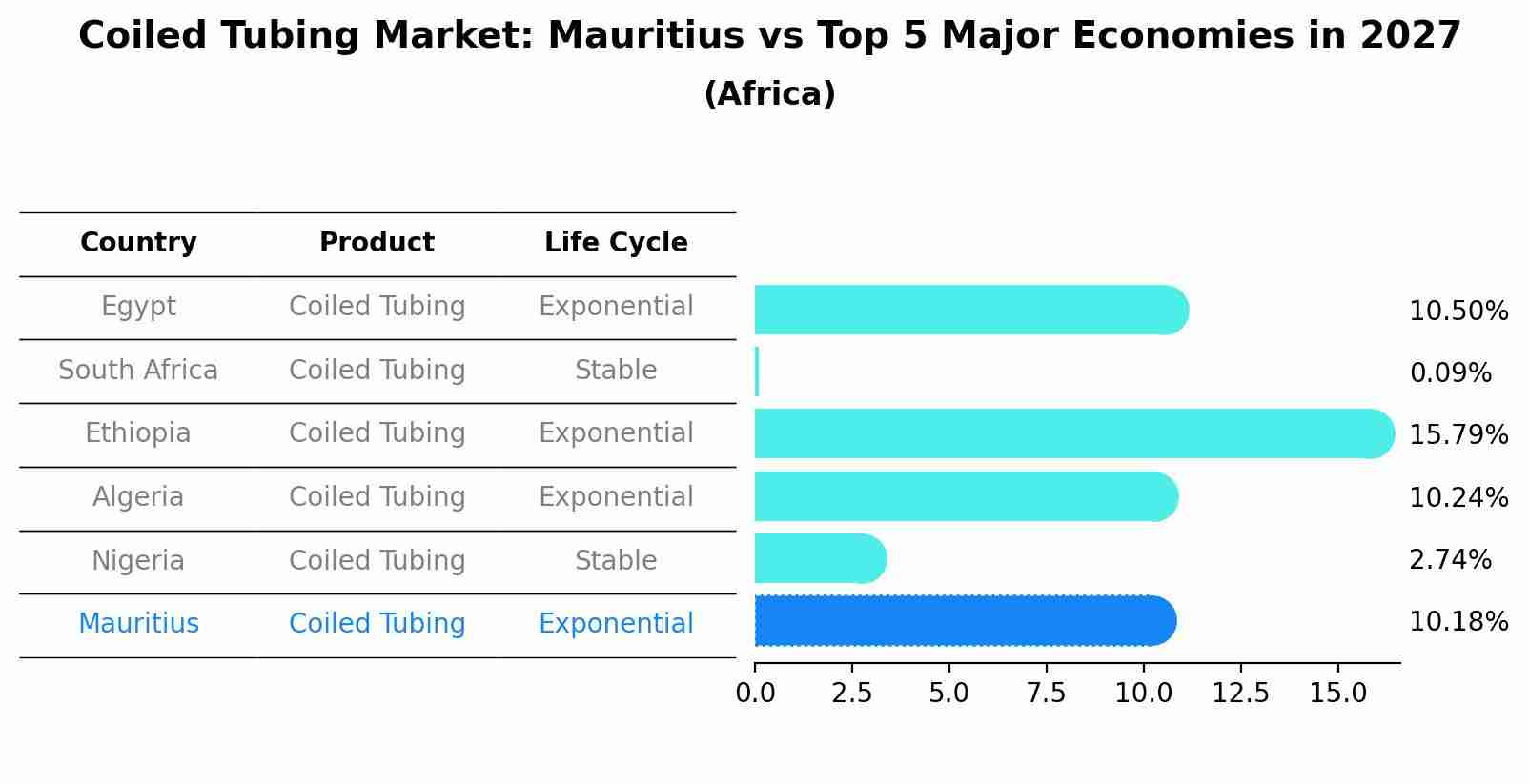 Coiled Tubing Market: Mauritius vs Top 5 Major Economies in 2027 (Africa)