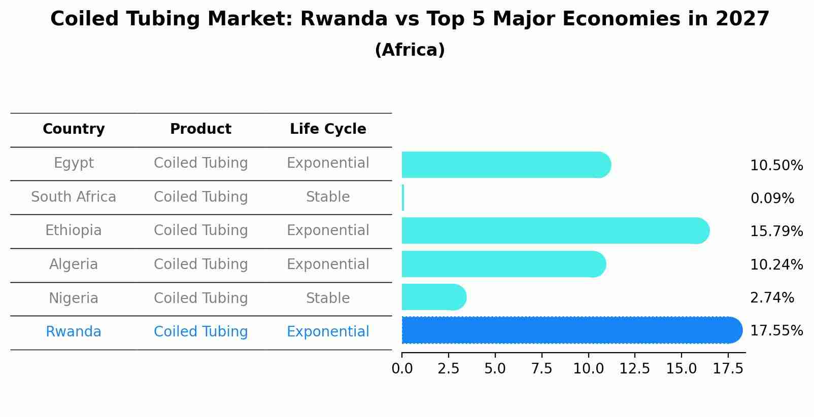 Coiled Tubing Market: Rwanda vs Top 5 Major Economies in 2027 (Africa)