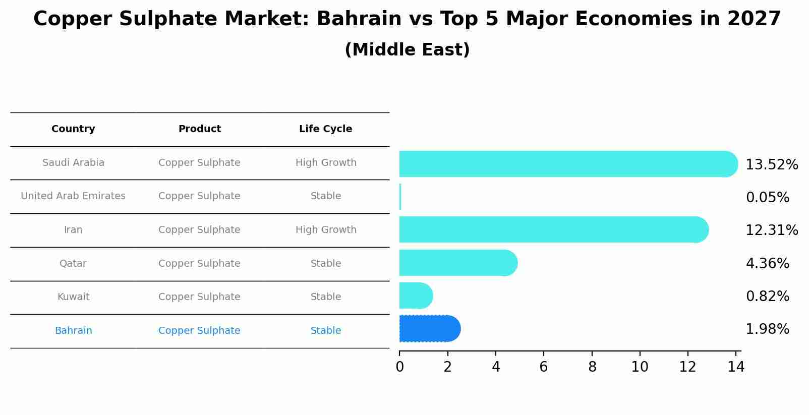 Copper Sulphate Market: Bahrain vs Top 5 Major Economies in 2027 (Middle East)