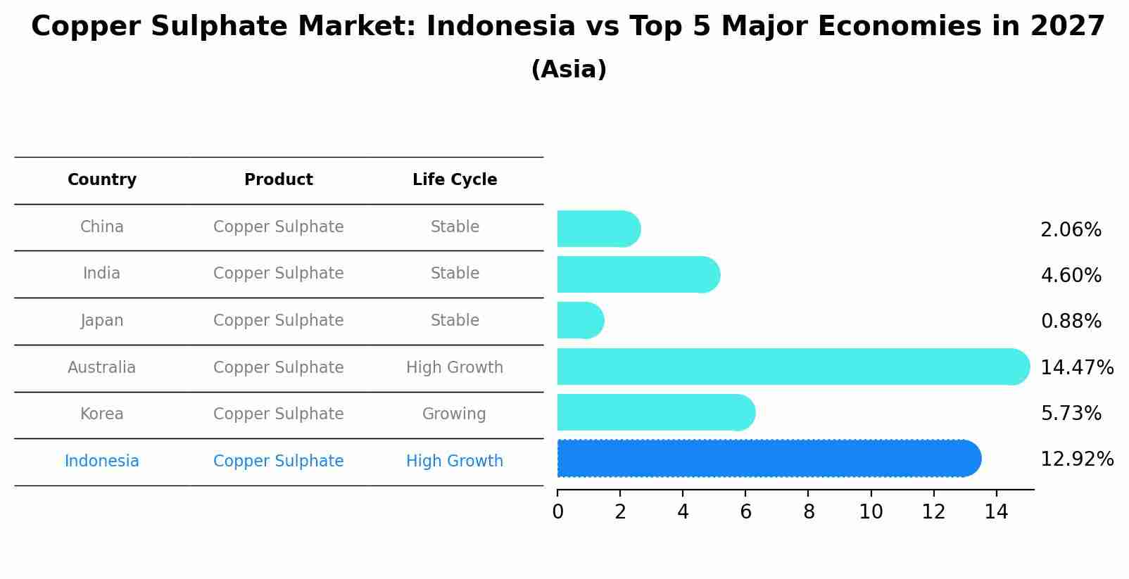 Copper Sulphate Market: Indonesia vs Top 5 Major Economies in 2027 (Asia)