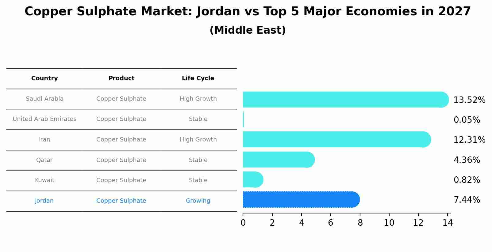 Copper Sulphate Market: Jordan vs Top 5 Major Economies in 2027 (Middle East)