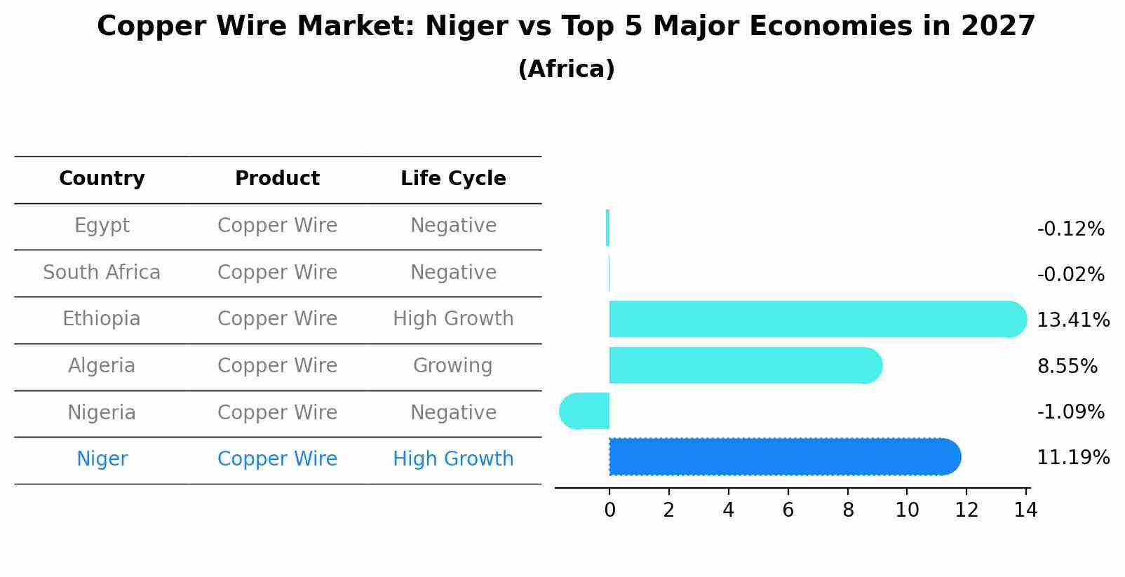 Copper Wire Market: Niger vs Top 5 Major Economies in 2027 (Africa)