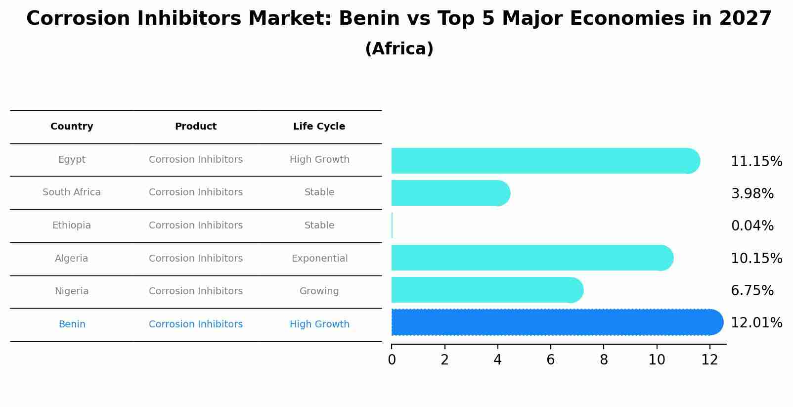 Corrosion Inhibitors Market: Benin vs Top 5 Major Economies in 2027 (Africa)