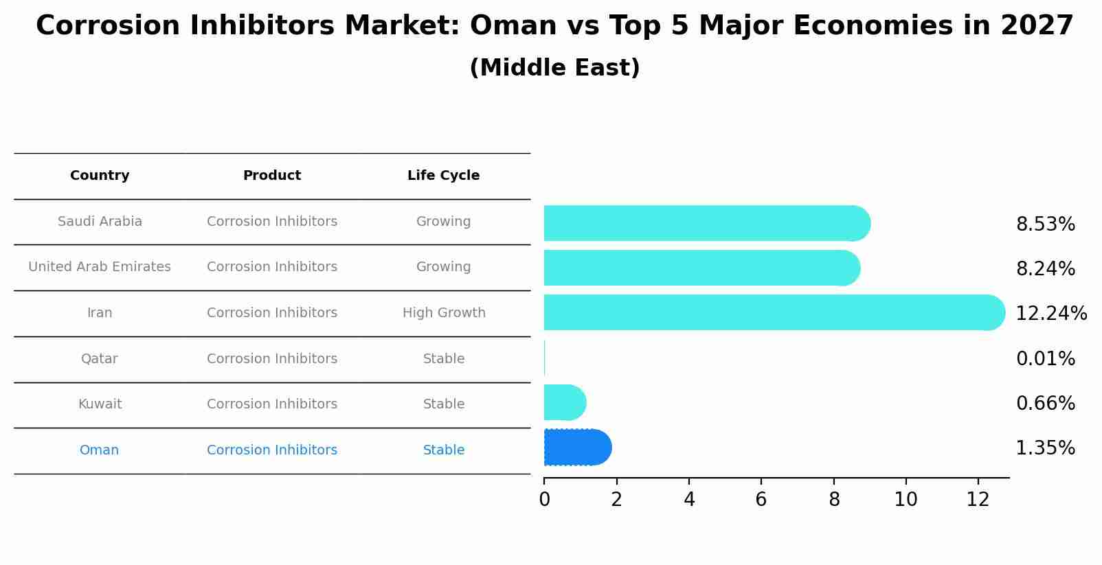Corrosion Inhibitors Market: Oman vs Top 5 Major Economies in 2027 (Middle East)