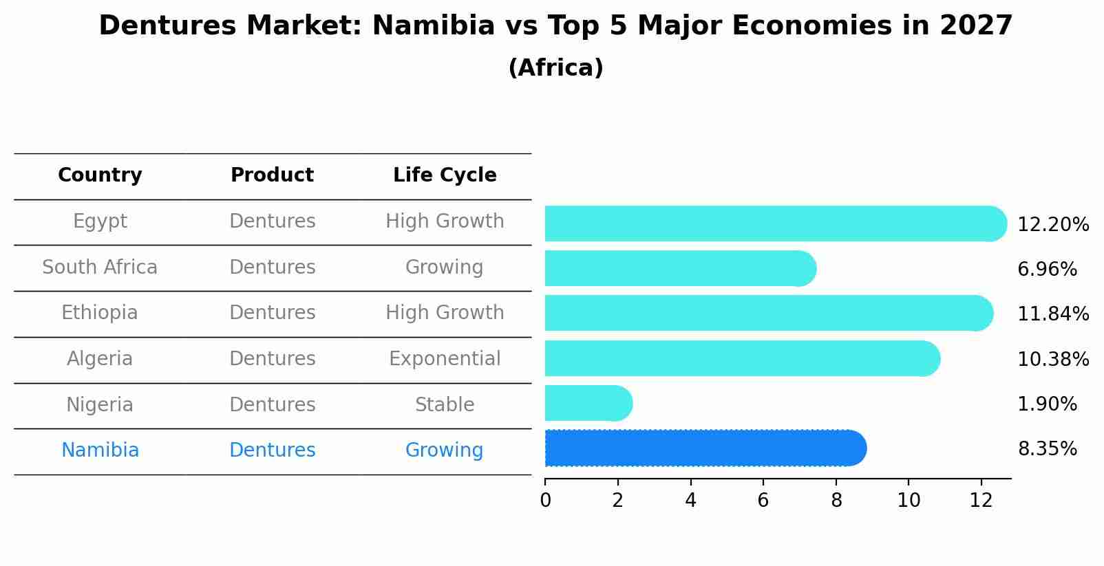 Dentures Market: Namibia vs Top 5 Major Economies in 2027 (Africa)