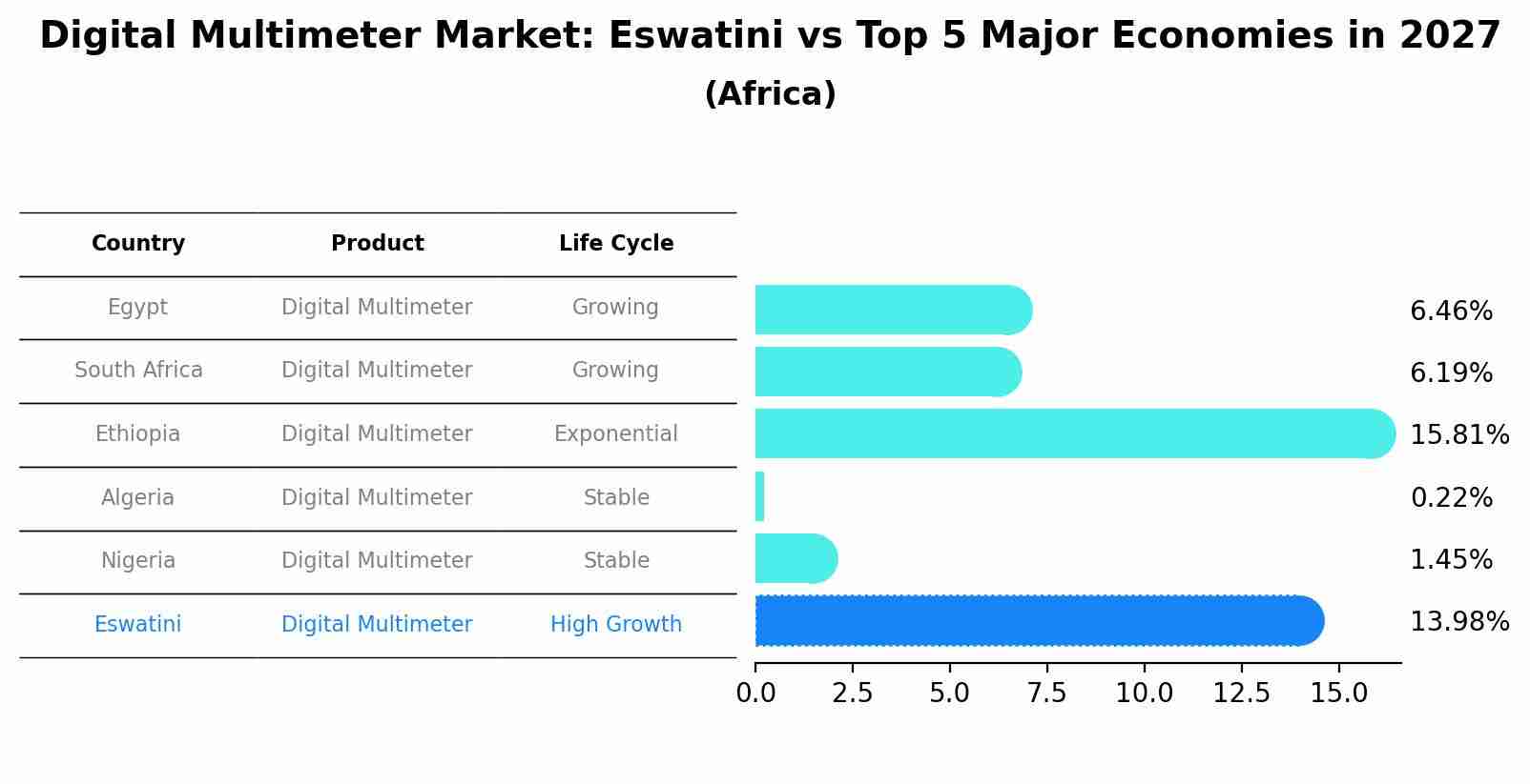 Digital Multimeter Market: Eswatini vs Top 5 Major Economies in 2027 (Africa)
