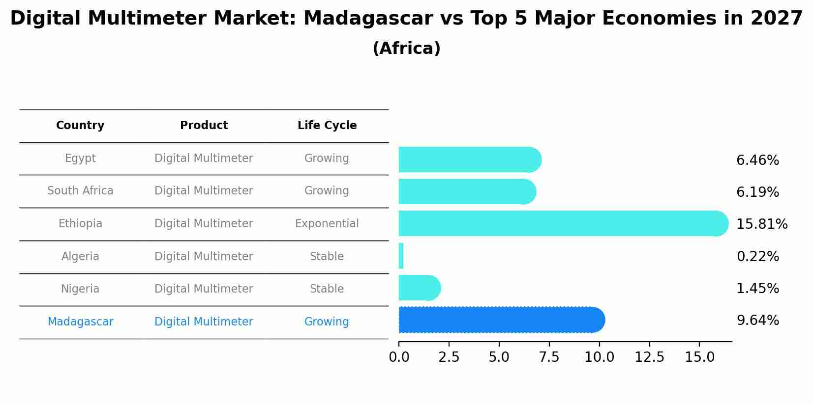 Digital Multimeter Market: Madagascar vs Top 5 Major Economies in 2027 (Africa)