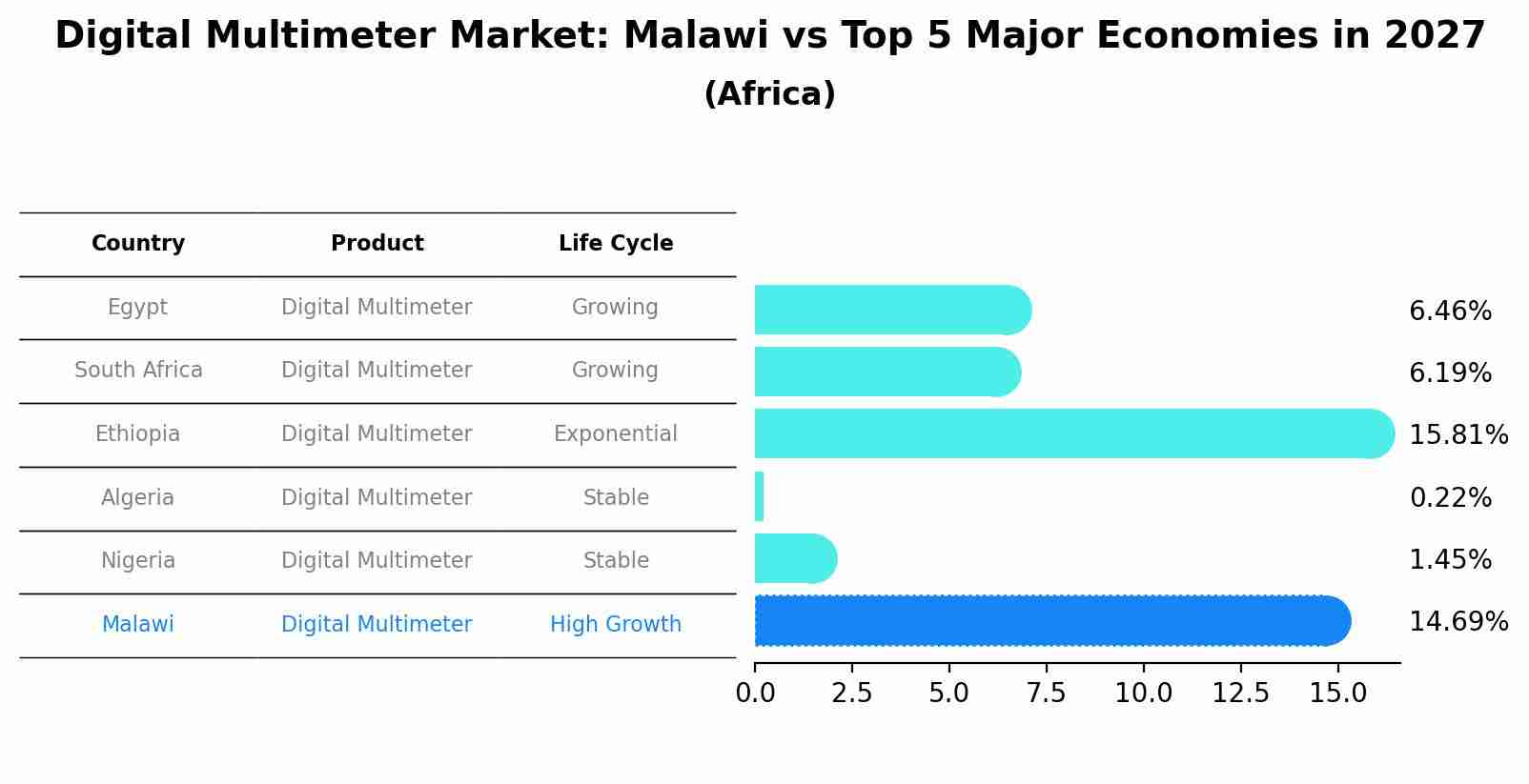 Digital Multimeter Market: Malawi vs Top 5 Major Economies in 2027 (Africa)