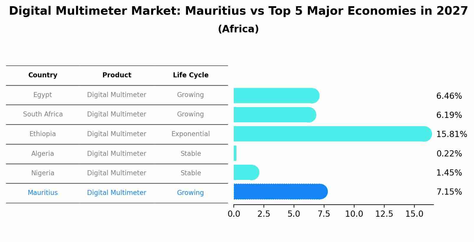Digital Multimeter Market: Mauritius vs Top 5 Major Economies in 2027 (Africa)