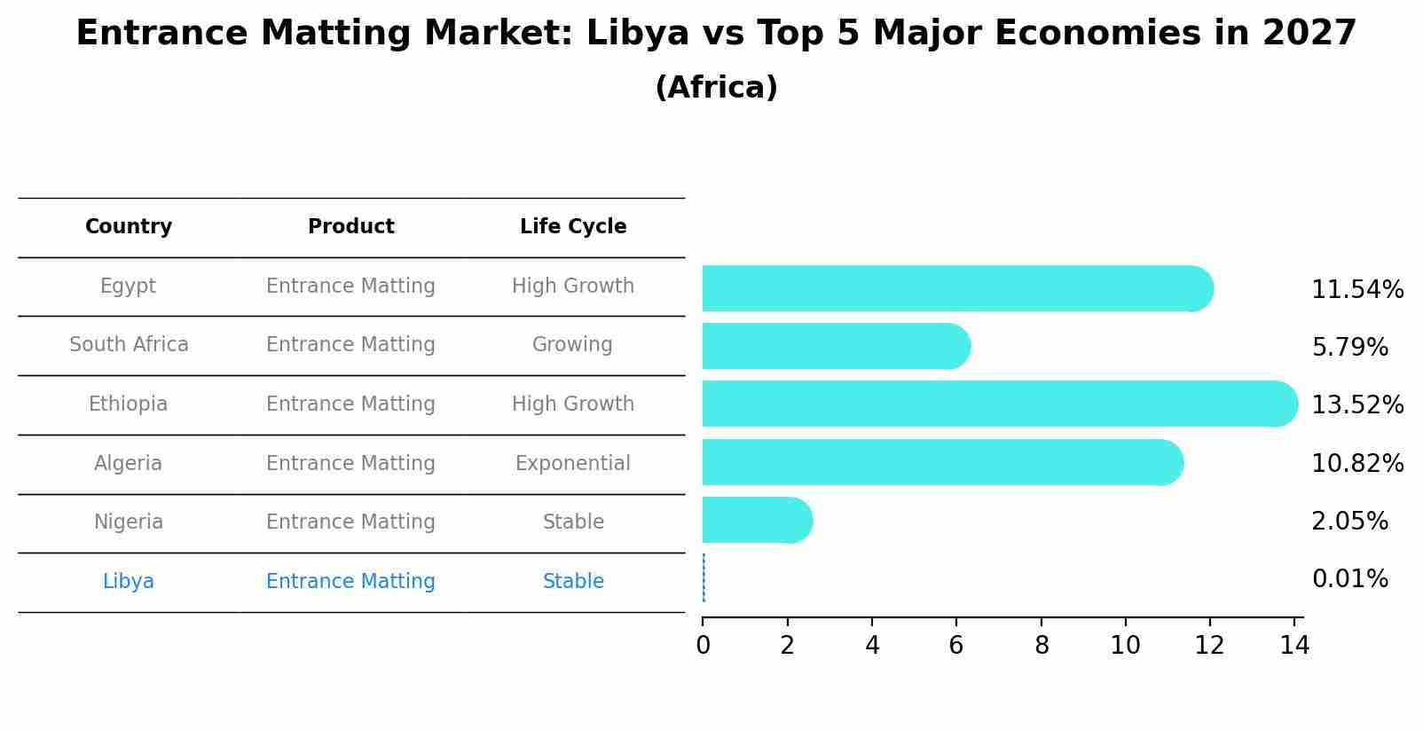 Entrance Matting Market: Libya vs Top 5 Major Economies in 2027 (Africa)