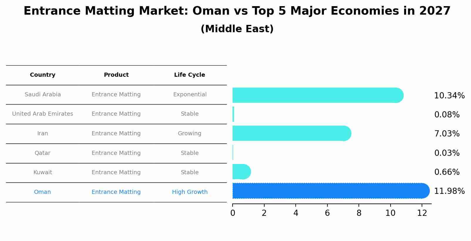 Entrance Matting Market: Oman vs Top 5 Major Economies in 2027 (Middle East)