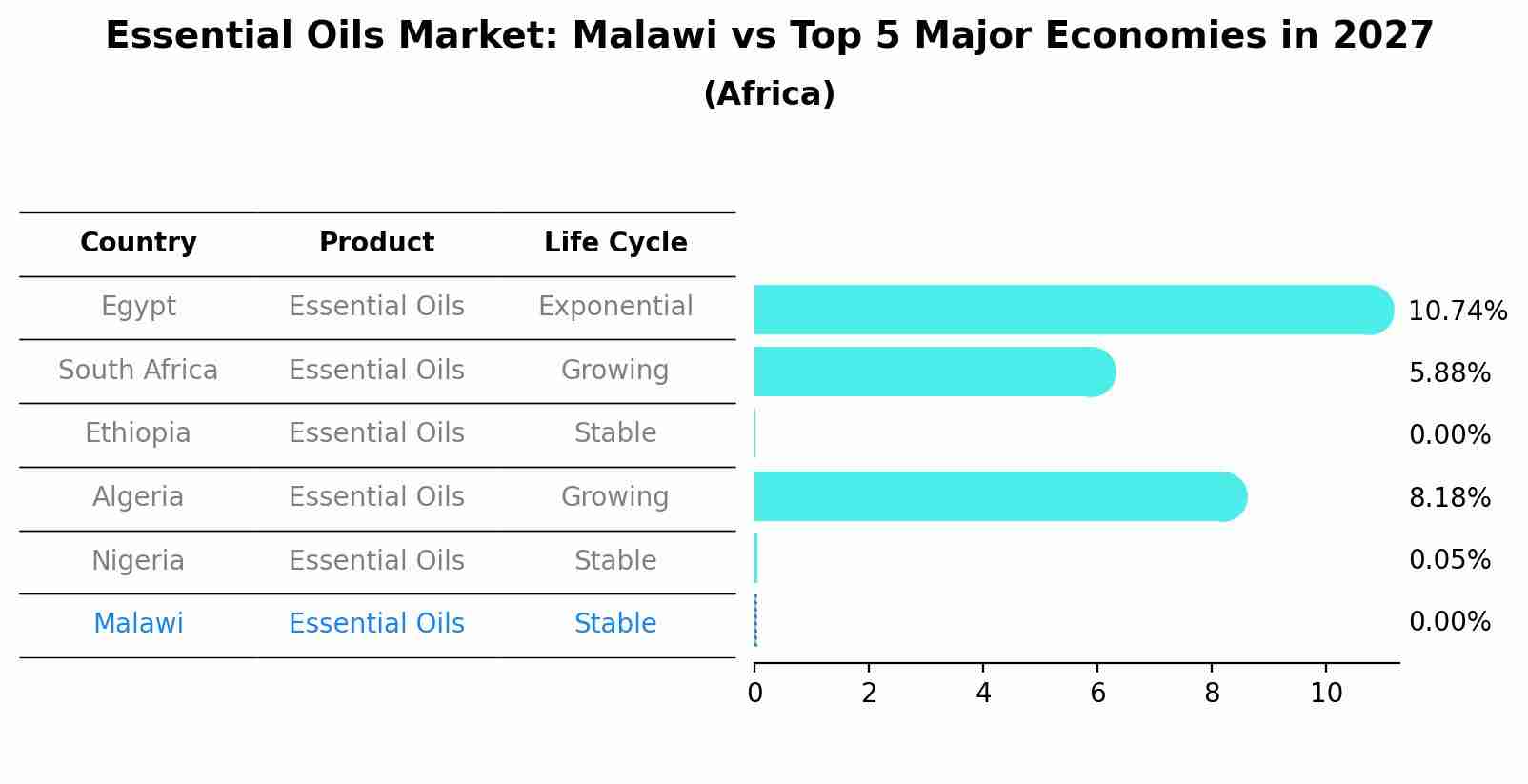 Essential Oils Market: Malawi vs Top 5 Major Economies in 2027 (Africa)
