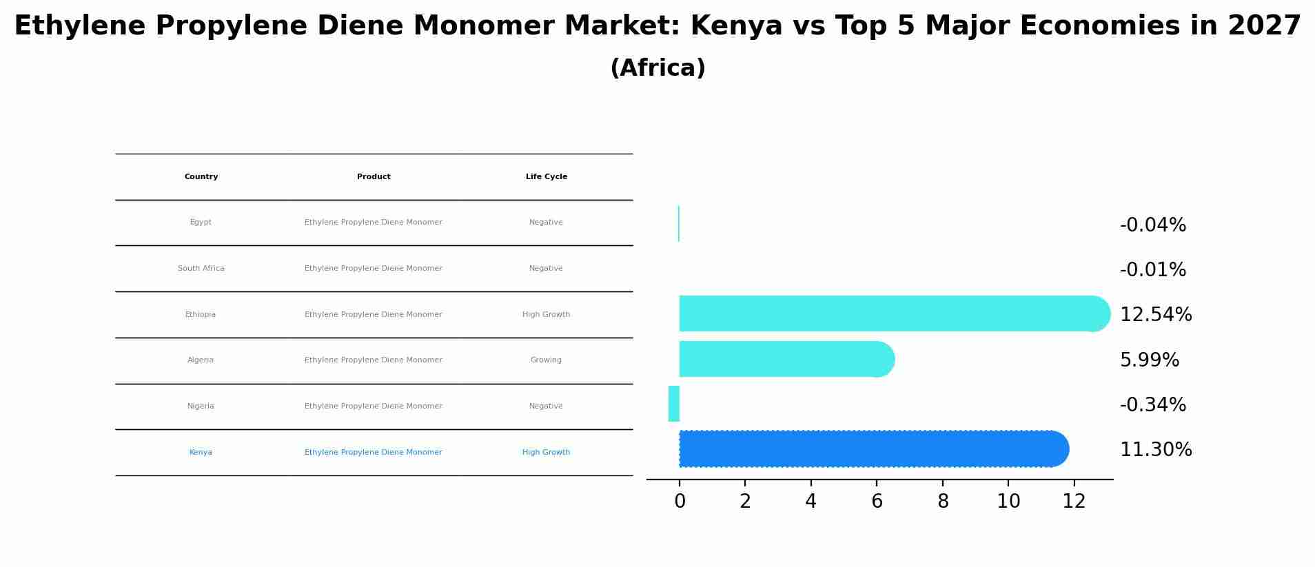 Ethylene Propylene Diene Monomer Market: Kenya vs Top 5 Major Economies in 2027 (Africa)